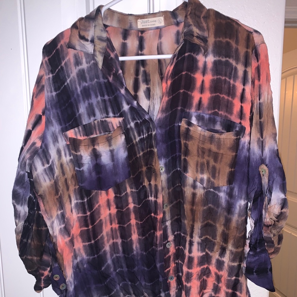 Tie-dye Button Down